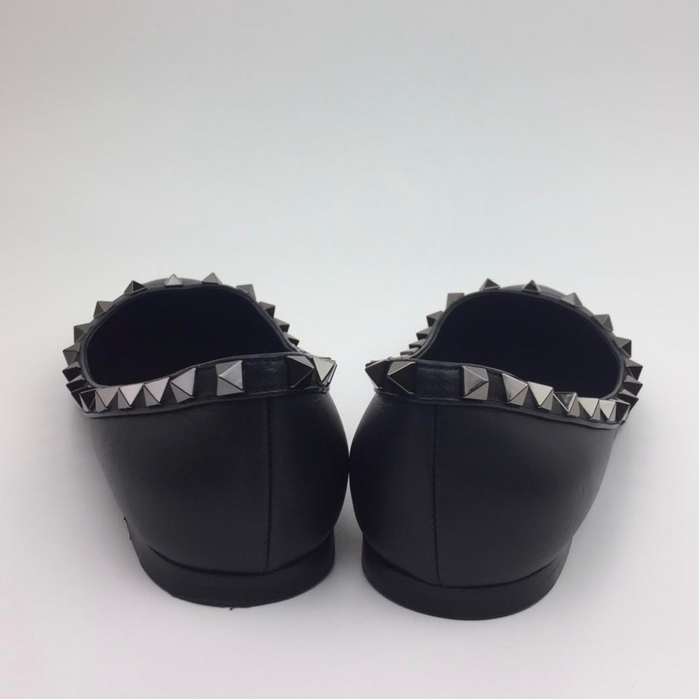 Valentino Black Rockstud Flats - Picture 5 of 8